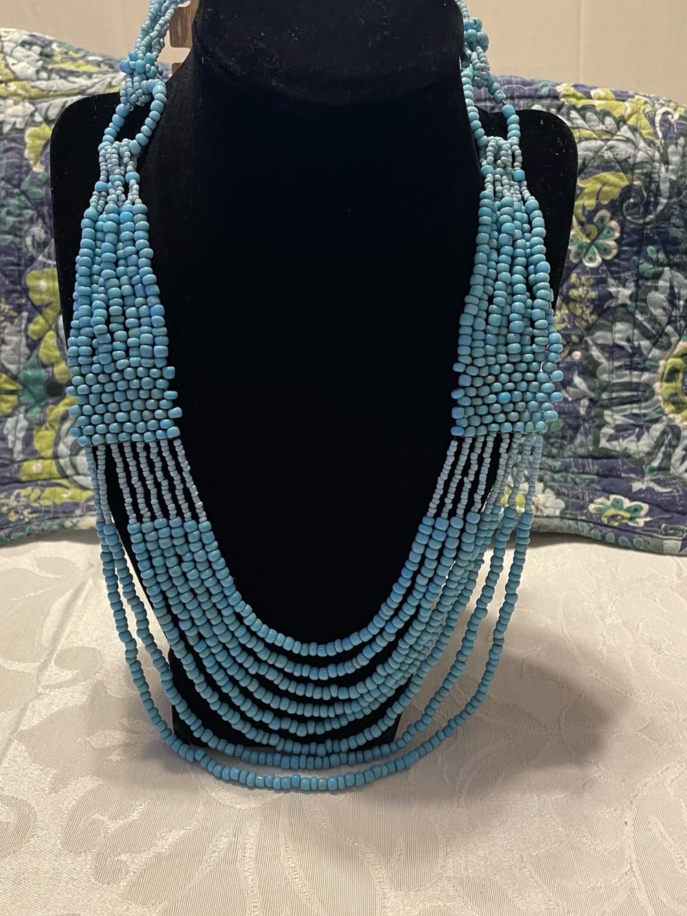 Multi-Strand Turquoise Beaded Necklace - Women's Jewelry
